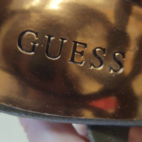 Preloved GUESS Bronze Strappy Heels Size 9 - Picture 7 of 8